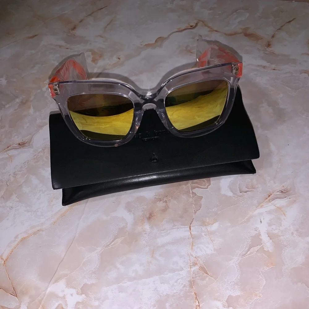 RAG & BONE Sunglasses - 52mm Clear Square Frame Sunglasses NEW